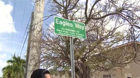 Hialeah street renamed Eagles Way after local school’s mascot as part of 5th grade project
